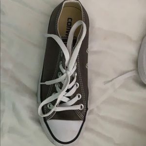 Grey converse all-stars work three times.